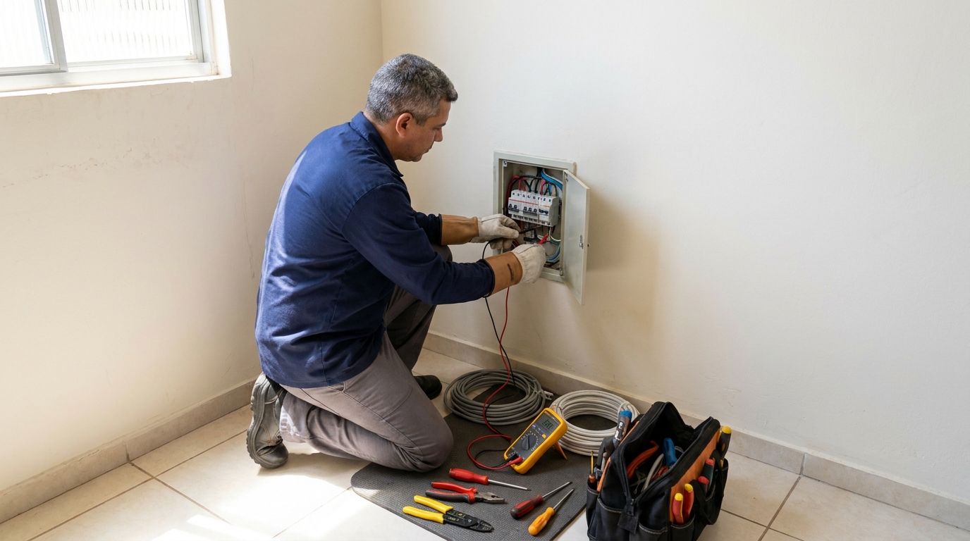 Eletricista em atendimento residencial em Presidente Prudente-SP